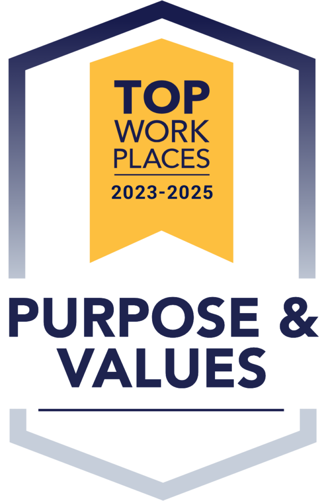 Top Work Places for Purpose & Values 2023-2025